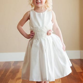 cotton and lace flower girl dress by gilly gray