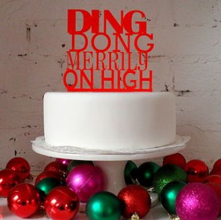 ding dong merrily on high cake topper by miss cake