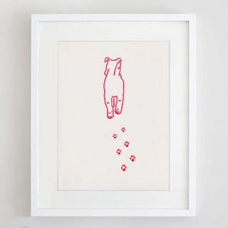 walking dog print by forever foxed