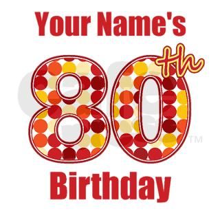 Happy 80th Birthday   Personalized Note Cards (Pk by MightyBaby