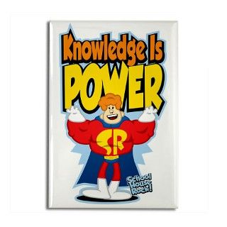 Knowledge Is Power Rectangle Magnet by TheSmokingParrot