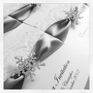 snowflake wedding invitations 10 pack by made with love designs ltd