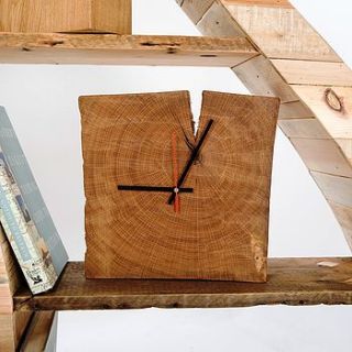 solid oak clock by second life
