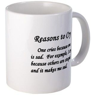 Sheldons Reasons to Cry Mug by kinnikinnick