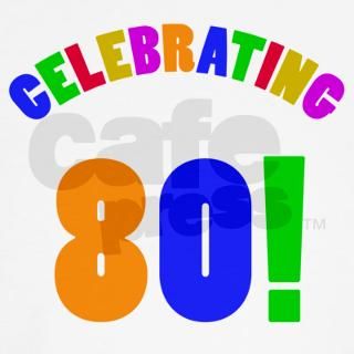 Rainbow 80th Birthday Party T Shirt by thebirthdayhill