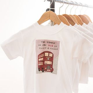 wheels on the bus t shirt by helena tyce designs