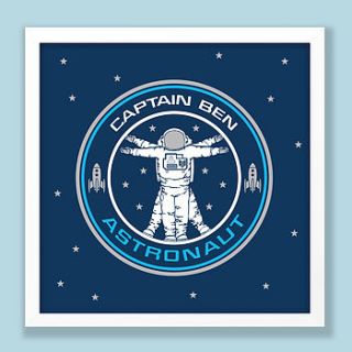 personalised astronaut print by sgt.smith