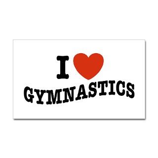 I Love Gymnastics Rectangle Decal by dweebetees
