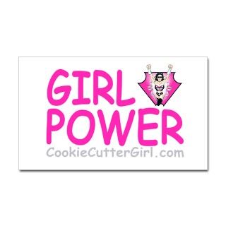 GIRL POWER POP SUPERHERO Rectangle Decal by lynnjulian