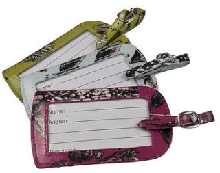 vintage style floral luggage tag by the contemporary home