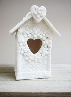 lace bird house by amanda mercer