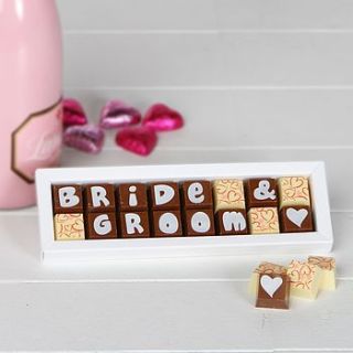 personalised chocolates for weddings by chocolate by cocoapod chocolate