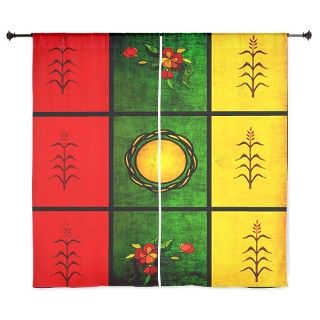 Red Yellow Green Tapestry 60 Curtains by ursinelogic