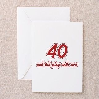 Car Lover 40th Birthday Greeting Cards (Pk of 10) by birthdaybashed