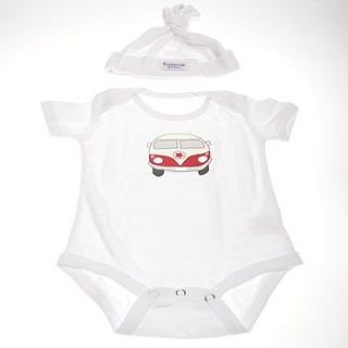 classic camper baby vest with knotted hat by pre shoes
