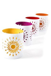multi coloured tealight votive set by lemonlu london