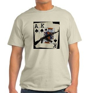 Ace King Spades with AK 47 T Shirt by Admin_CP65734189