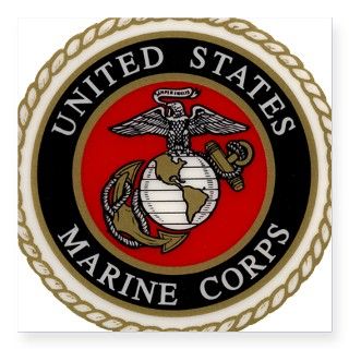 Marine Corps Eagle Globe & An Square Sticker by Admin_CP1956590