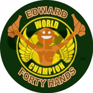 Edward Forty Hands 40 Ounce Square Sticker 3 x 3 by Admin_CP4469009