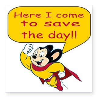 Mighty Mouse Save the Day Sticker by ameriwear
