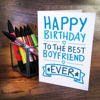 happy birthday boyfriend card by a is for alphabet