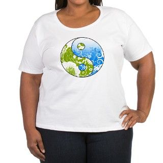 Earth Yin Yang Plus Size T Shirt by listing store 3382693