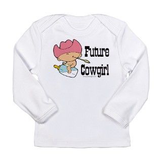Future Cowgirl Long Sleeve Infant T Shirt by geniusbaby