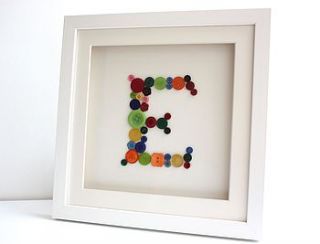 personalised framed initial picture by ella & oscar