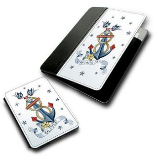personalised anchor tattoo tablet case by watermark