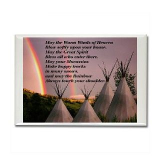 Cherokee Blessing Prayer Rectangle Magnet by aaanativearts