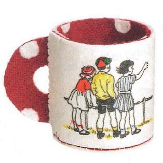 waving harris tweed decorative cup by emma dolan