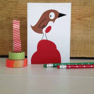 christmas robin card by halfpinthome