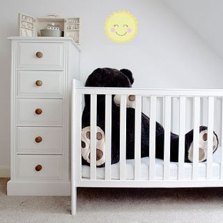 nursery or bedroom wall sticker happy sun by hoobynoo world