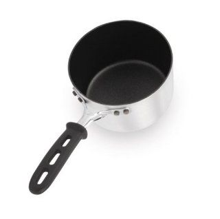 Vollrath 69304 11 Gauge Aluminum Wear Ever Tapered Sauce Pan with SteelCoat x3 Non Stick Interior TriVent Silicone Handle, 4 1/2 Quart Saucepans Kitchen & Dining