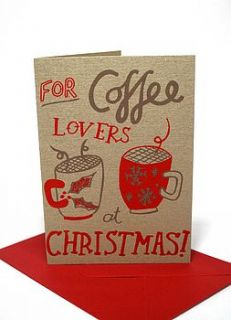pack of five christmas coffee cards by memo illustration