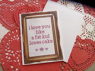 'i love you like…' anniversary card by the bellwether