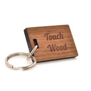 touch wood keyring by made lovingly made