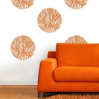 leaf pattern wall sticker by sirface graphics