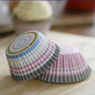pink stripe and spot cupcake cases by red berry apple