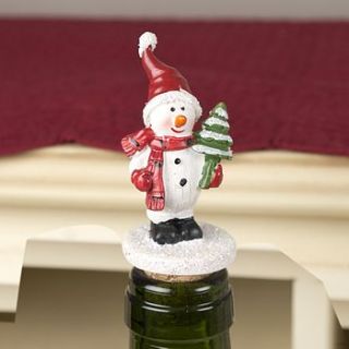 snowman bottle stopper by dibor