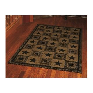 Country Star Black Rug