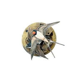 pair of swallows brooch by the aviary