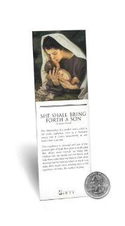 LDS "She Shall Bring Forth a Son" Liz Lemon Swindle Bookmark   Jesus Christ, Mary   Bookmark for Scriptures 
