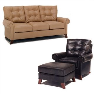 Distinction Leather Alexis Leather Sofa and Chair Set