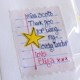 personalised school report 123 teacher card by sew very english