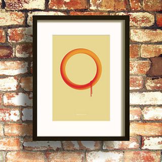 orange loop two print by dig the earth