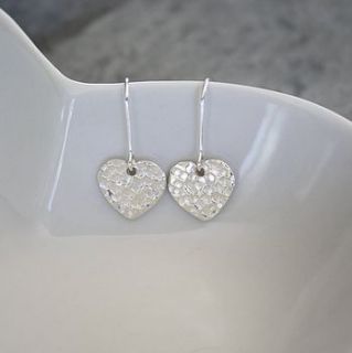 heart sterling silver earrings by kathy jobson