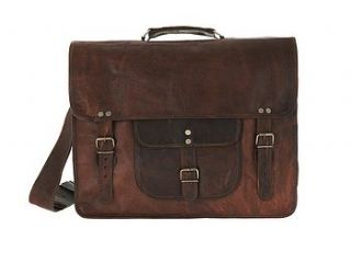 unisex satchel with front pocket and handle by vida vida