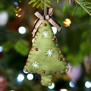 felt tree decorations by pippins gifts and home accessories