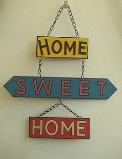 vintage home sweet home sign by boxwood